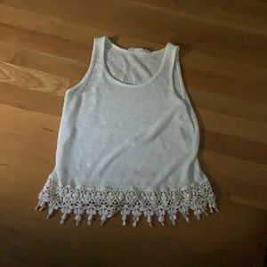White tank with knit bottom